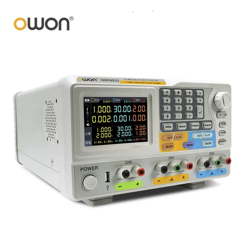 Owon programmable linear DC power supply power supply ODP6033 three adjustable 60V/3A * 2, 6V/3A resolution 1mV1mA