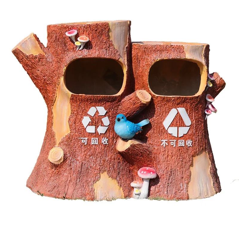 Cartoon animal trash can ornament sculpture outdoor real estate community kindergarten park scenic spot creative decoration