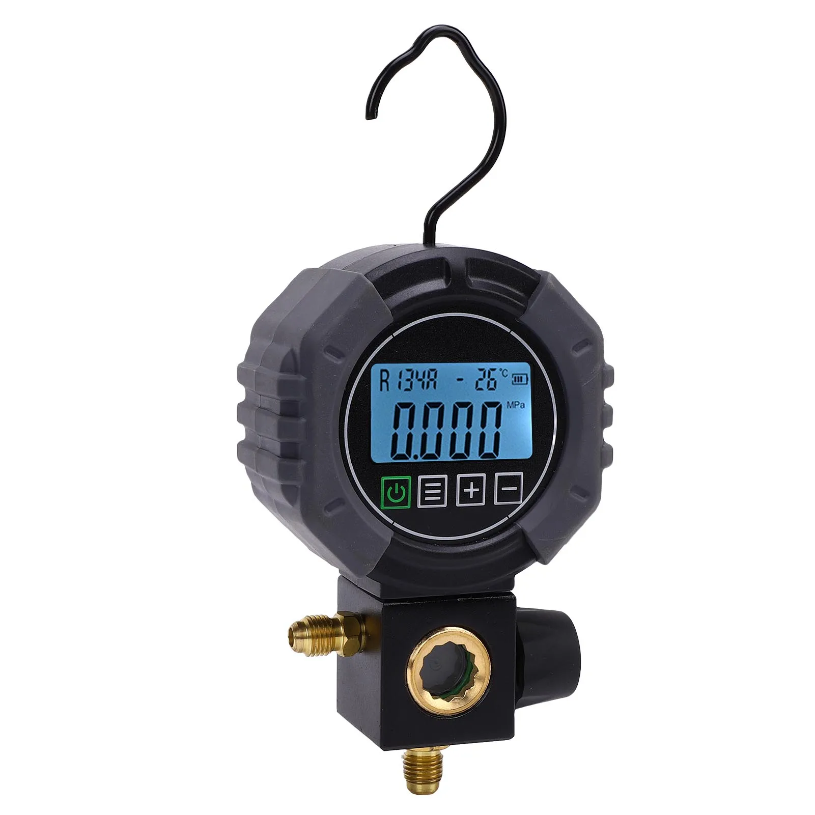 Digital Single Manifold Gauge HVAC Refrigeration Pressure Tester AC Refrigerant Manifold Meter for Diagnostic Maintenance Tool