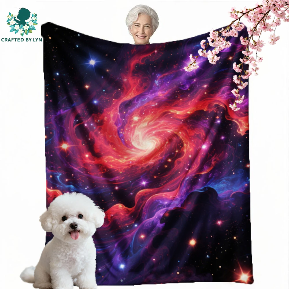 

Flannel | Flowers,Animal,Constellation| Room Decor Blanket, Camping Stuff,Festive Gift Selectio | Soft and delicate | Keep warm