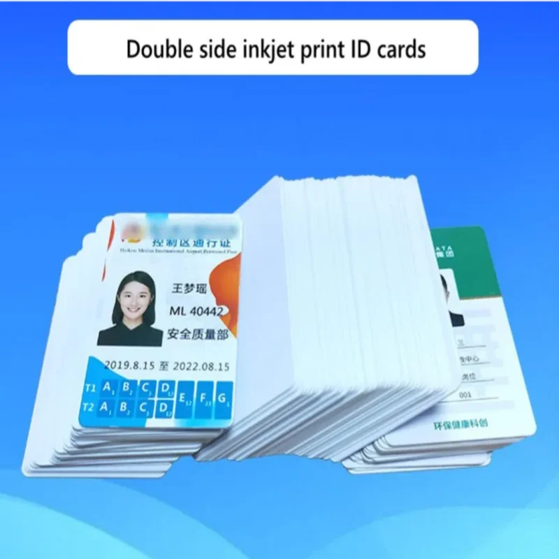 Blank Standard Size Inkjet printable white ID cards PVC 230pcs/bag Printed by Epson R230 R290 R330 T50