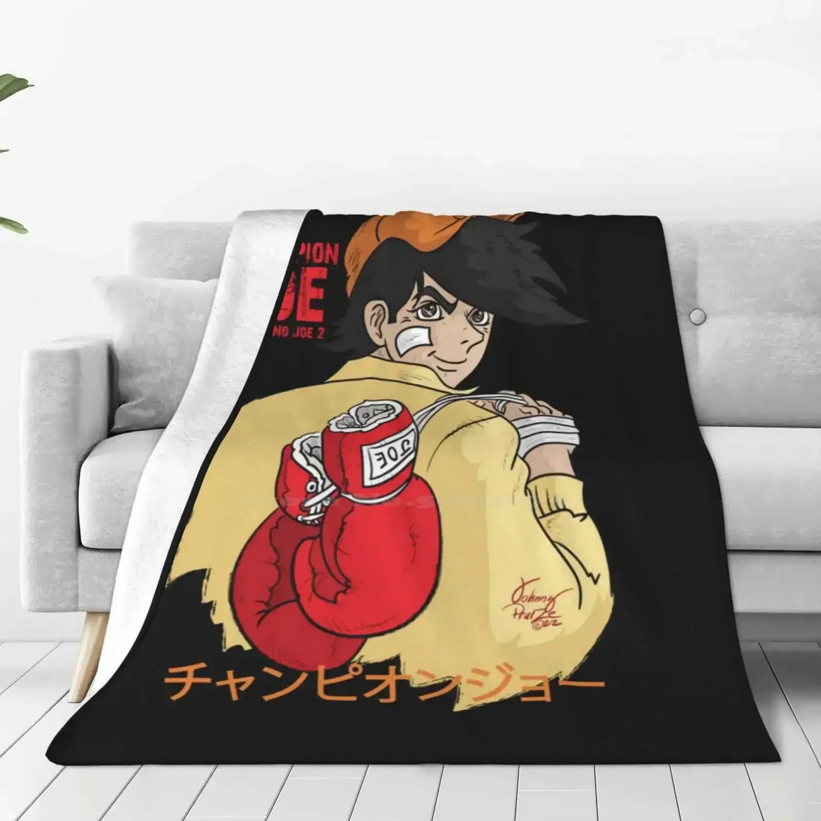 ( Ashita No Joe 2 ) Creative Design Light Thin Soft Flannel Blanket Cartoon Anime Ashita No Retro Classic Boxing