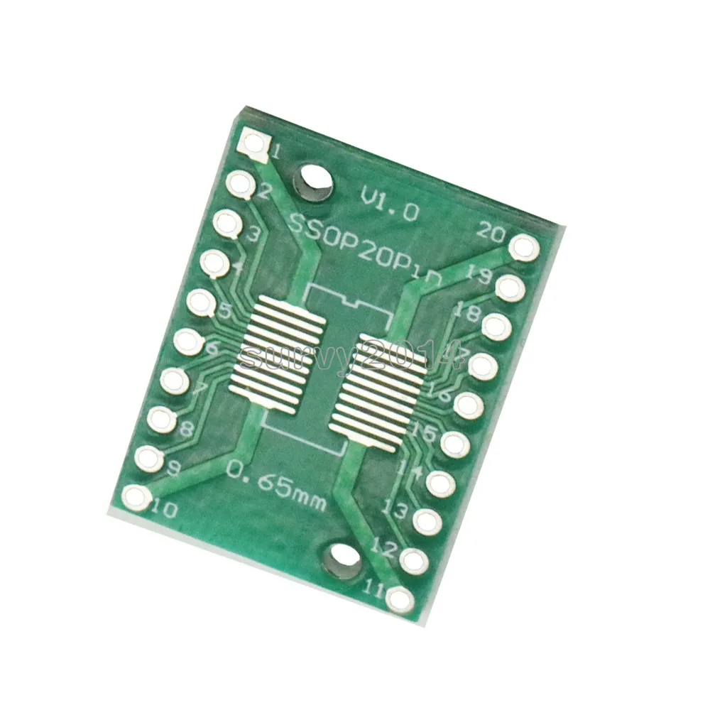 5 قطعة SOP20 SSOP20 TSSOP20 إلى DIP20 الملعب 0.65/1.27 مللي متر IC محول لوحة دارات مطبوعة
