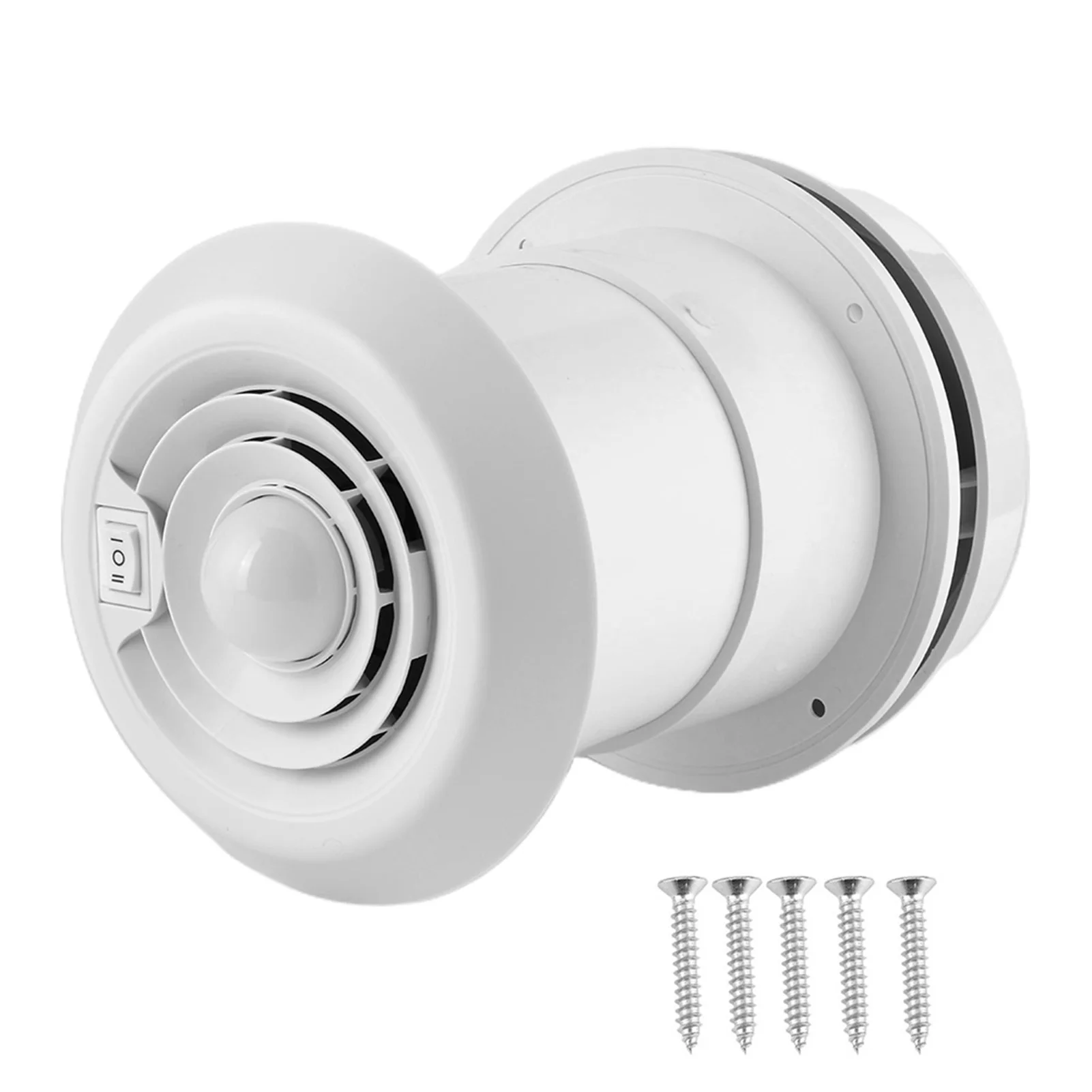 12V Roof Fan 4000R/min LED Air Ceiling Ventilation Grille Round for Campers Motorhome Travel Trailer Van