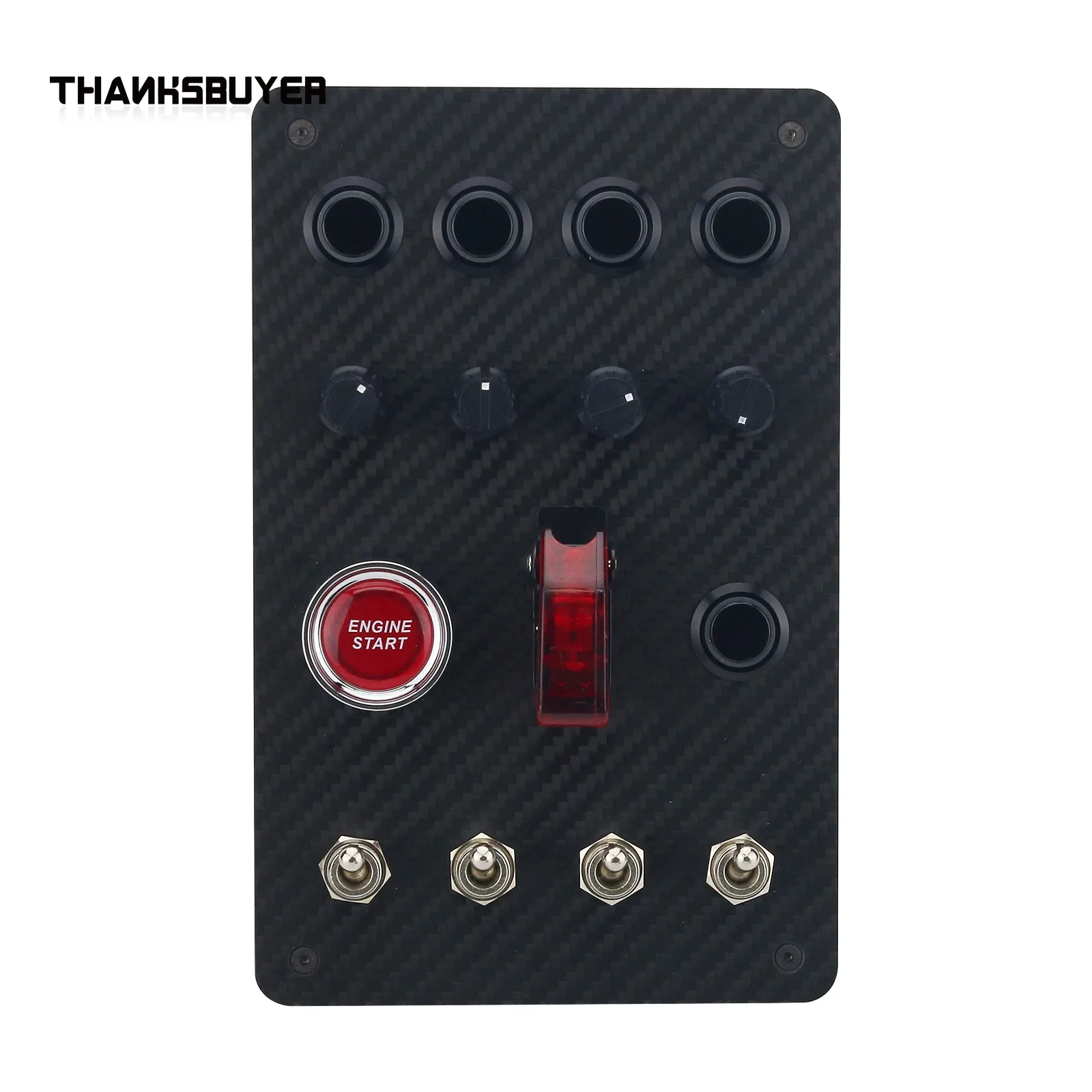 SIMPUSH Aluminum Alloy Button Box Racing SIM Button Box for SIMAGIC FANATEC THRUSTMASTER SIMUCUBE