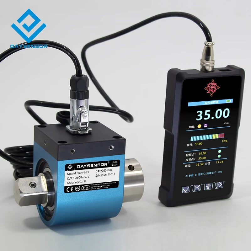 0.1N.m 50N.m Rotary Sensor Small Size Dynamic Torque Transducer of Rotation for Measuring Motor Test Bench Performance