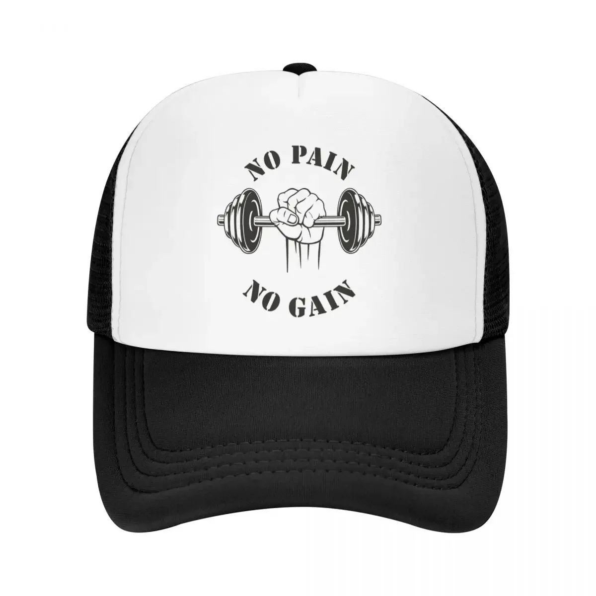 Personalized No Pain No Gain Baseball Cap Sun Protection Men Women's Adjustable Bodybuilding Fitness Gym Trucker Hat Spring