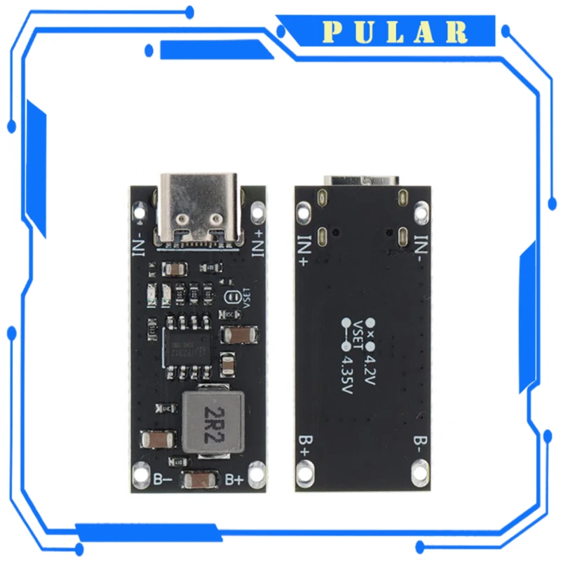 Type-C USB Input High Current 3A Polymer Ternary Lithium Battery Quick Fast Charging Board PLR IP2312 CC/CV Mode 5V To 4.2V