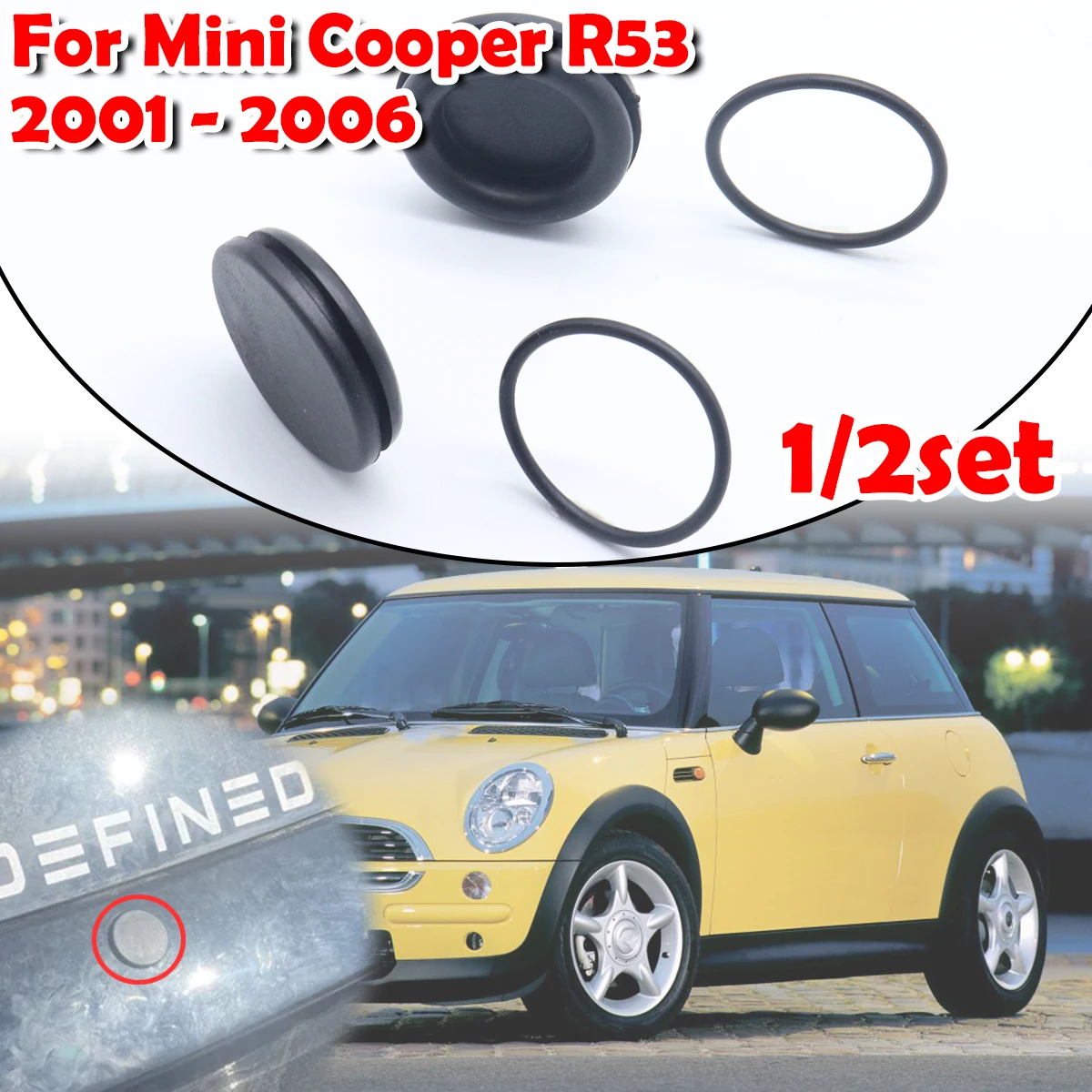 

Rear Windshield Wiper Arm Rocker Delete Bung O Ring Rubber Grommet Plug For Mini Cooper R53 2001 2002 2003- 2006 Cap Accessories