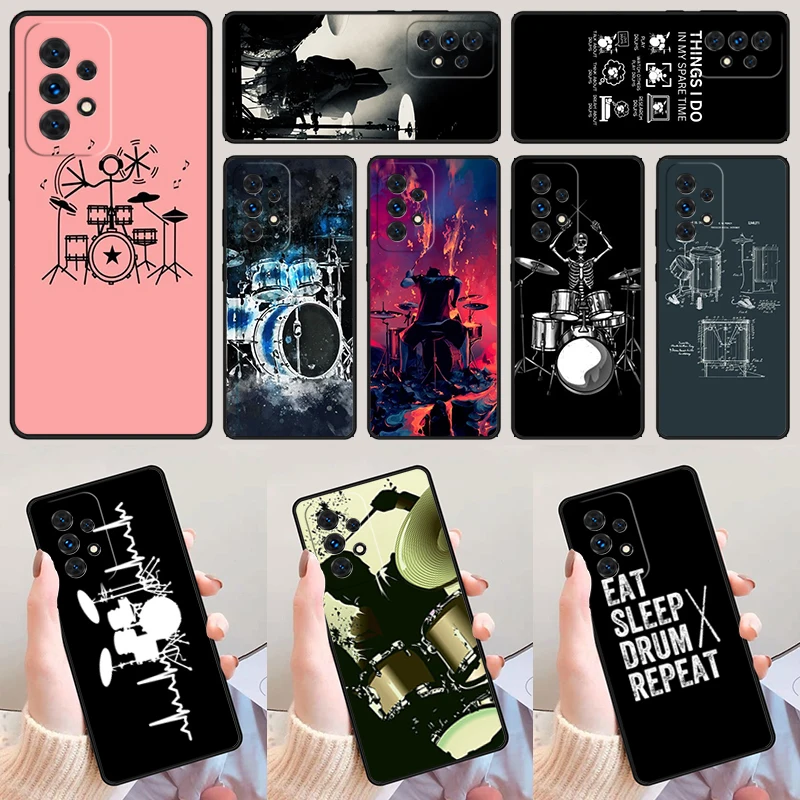 Drum Drummer Music Dj For Samsung Galaxy A52 A72 A73 A20e A21S A50 A70 A11 A12 A42 A31 A40 A51 A71 A32 A80 A91 Phone Case Cover