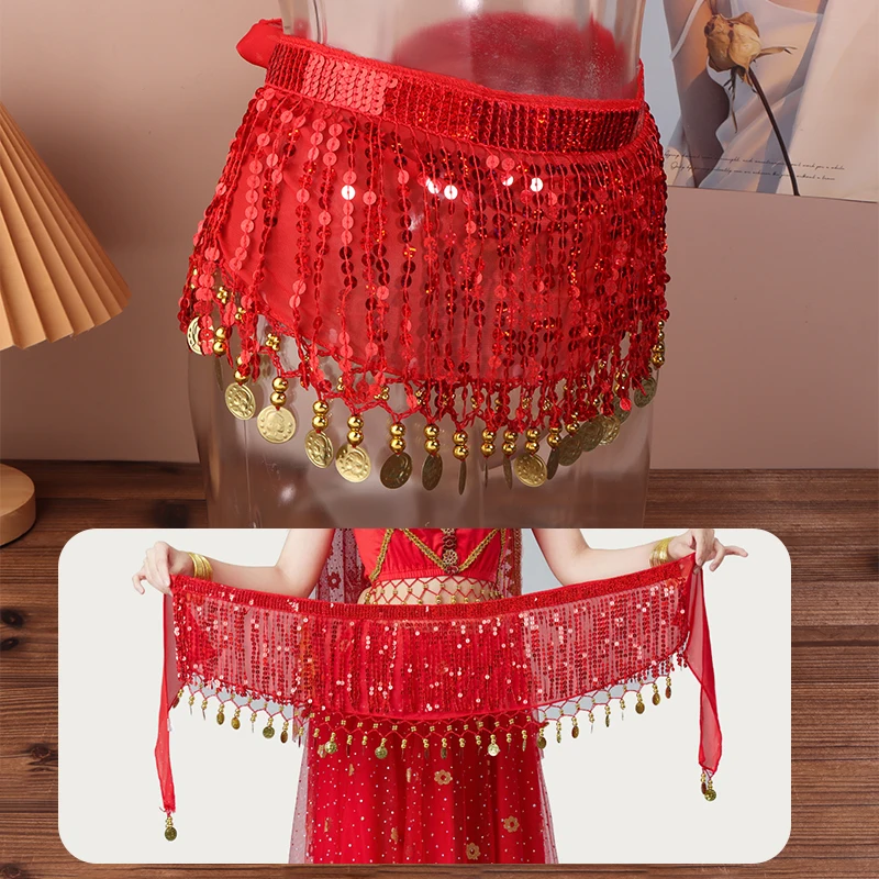 جديد الرقص الشرقي الخصر سلسلة بوهو الترتر شرابة حزام الخصر الرقص الهندي وشاح الورك الجاز الرقص تظهر ازياء مع الترتر المتدلي