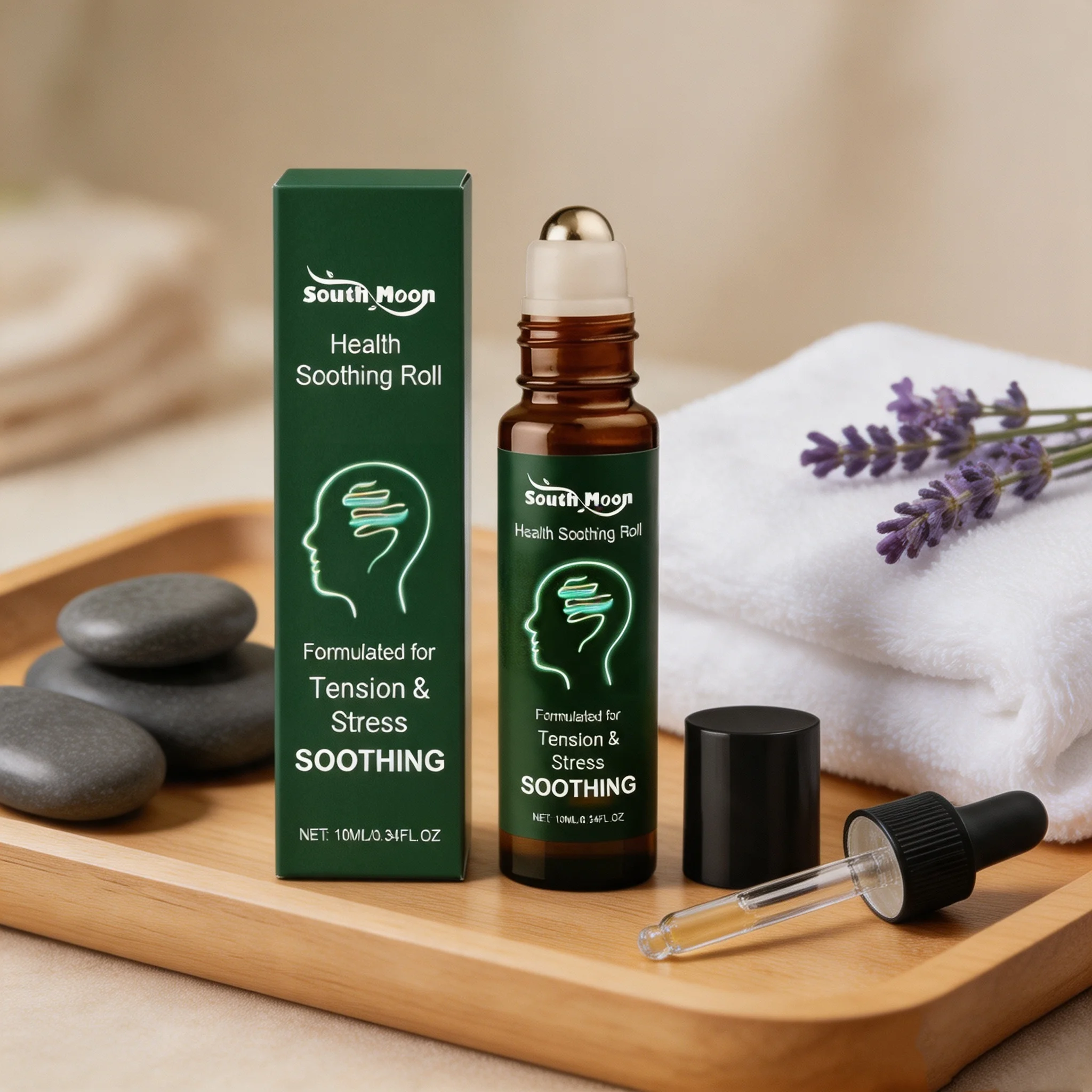 South Moon Body Care Refreshing Roll-On Oil Soothing Stress Headache Relief Oil Essential Oil Stick Chinese Body Care Products