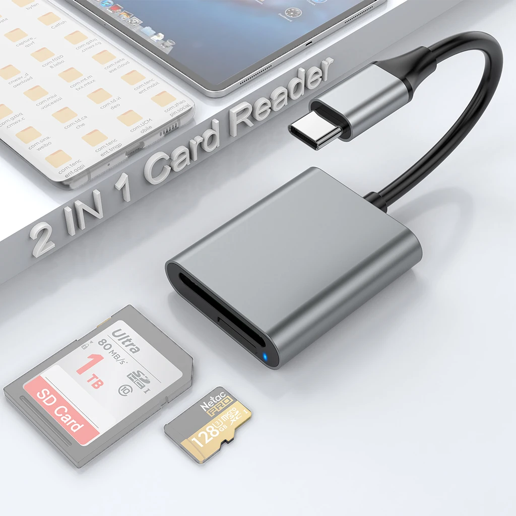 Type-C Adapter SD3.0 TF Memory Card Reader OTG USB3.1 GEN1 5Gbps Cardreader for Laptop Camera Accessories MicroSD Card Adapter