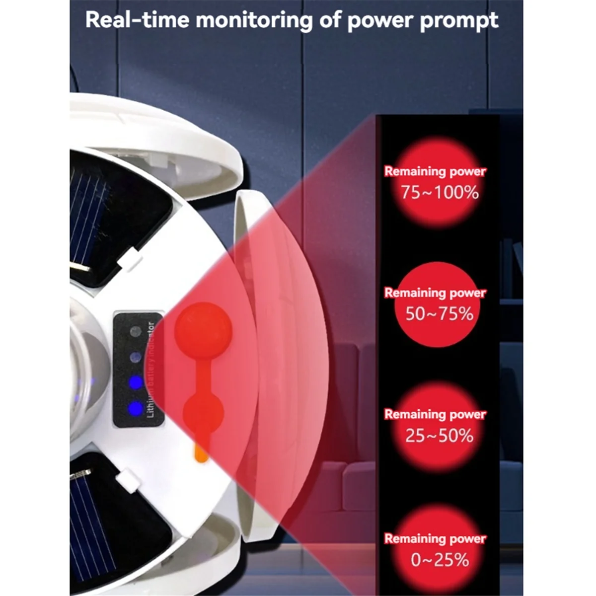 A95I-Solar Energy Camping Lamp USB Rechargeable LED Remote Control Foldable Lantern Portable Emergency Lamp