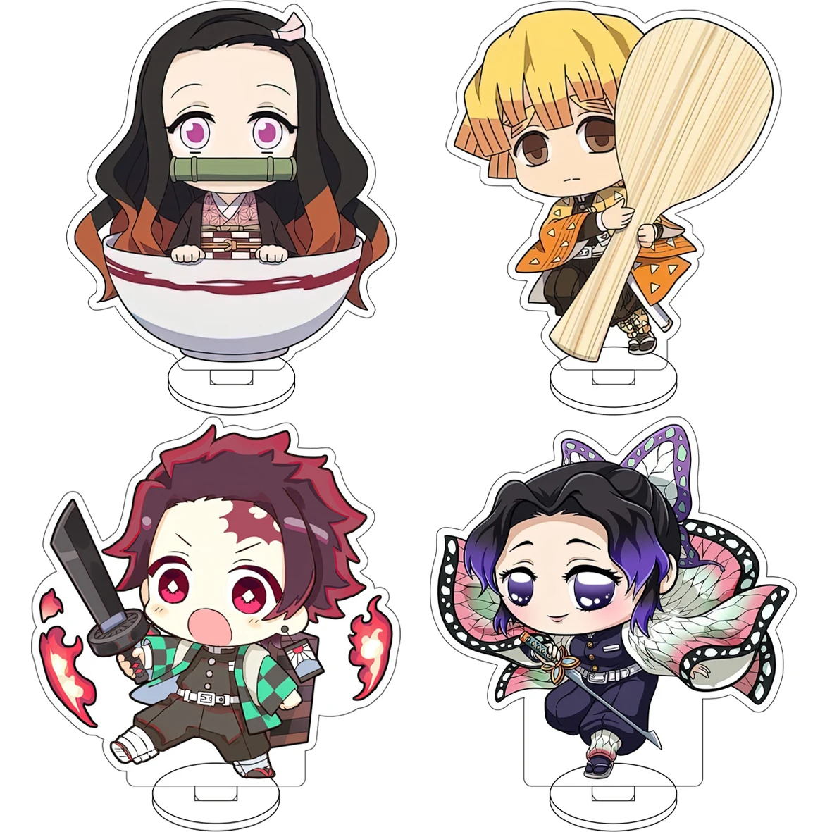 

10CM Anime ‌Demon Slayer Cos Rengoku Kyoujurou Agatsuma Zen'itsu Kanroji Mitsuri Kamado Nezuko Figure Acrylic Stand Ornaments