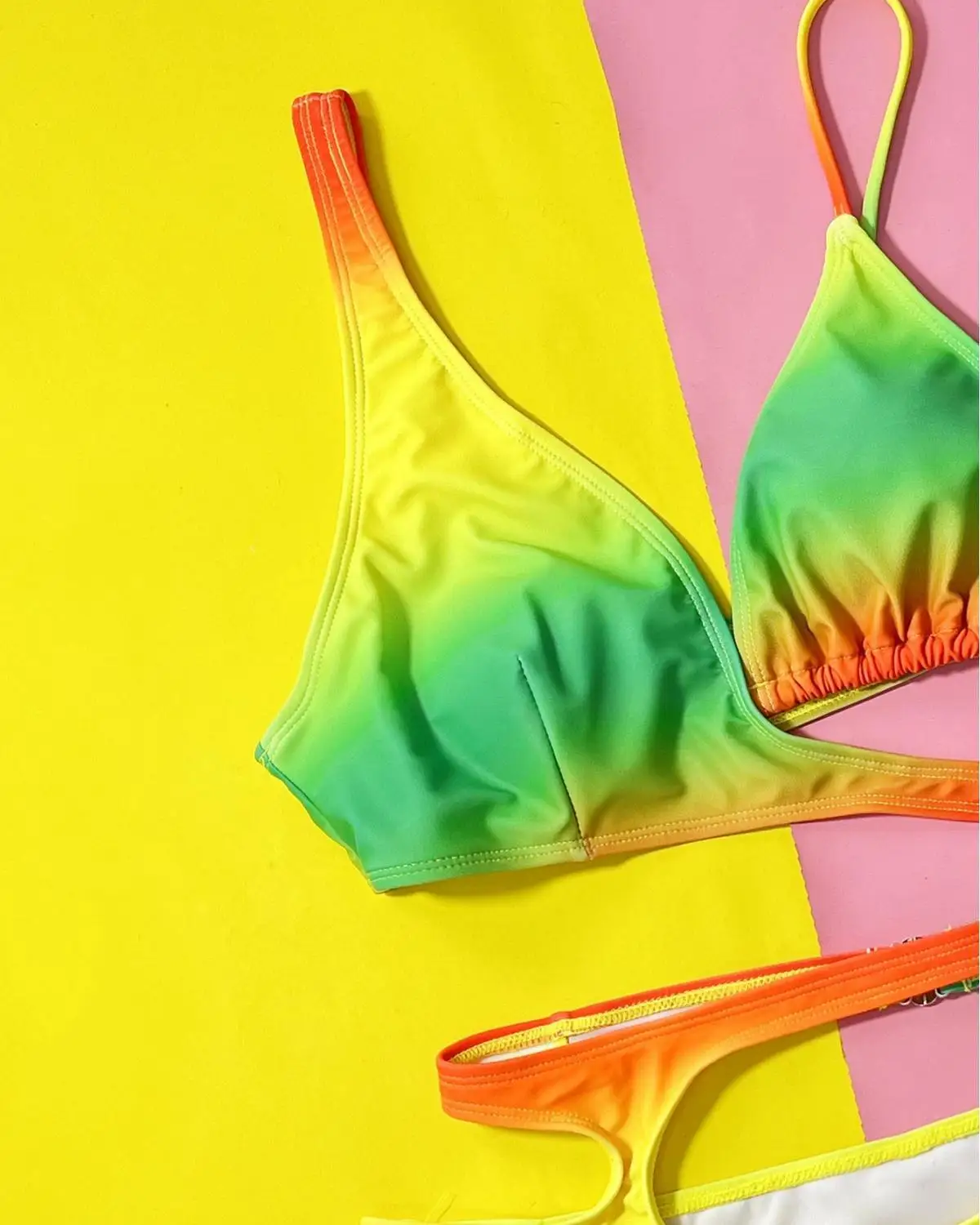 Ins Style New One-piece Bikini Bikini Printed Hollow Strap One-piece Swimsuit