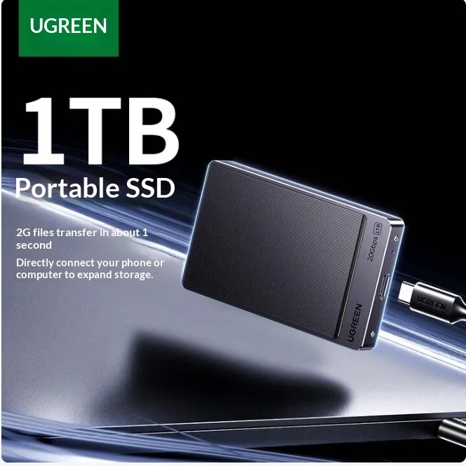 UGREEN CM766 Portable SSD 1TB Type C USB 3.2 20Gbps Aluminum External Solid State Drive