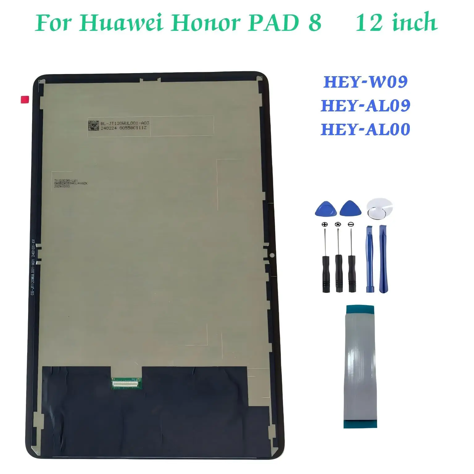 

AAA Запчасти для ремонта: ЖК-дисплей с сенсорным экраном и стеклянным модулем для Huawei Honor Pad 8 HEY-W09 HEY-AL09 HEY-AL00 12 дюймов