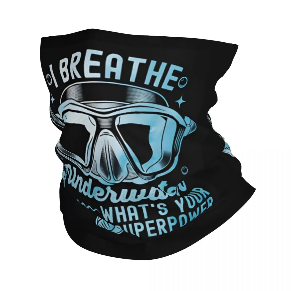 I Breathe Underwater What's Your Superpower Bandana Neck White Scarf Multi-use Headwear Fishing Unisex Adult Winter