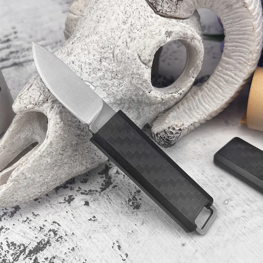 أعلى جودة صغيرة مستقيم شفرة سكين 8Cr13Mov شفرة ألياف النايلون مقبض السكاكين في الهواء الطلق دائم التكتيكية شفرة مثبتة سكين