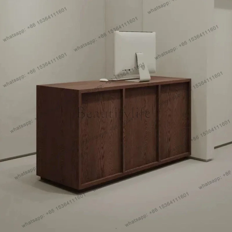 Best Sellers French Retro Reception Desks Beauty Salon Small Simple Reception Desks Fashion Office Furniture Sportello Di Ricevi