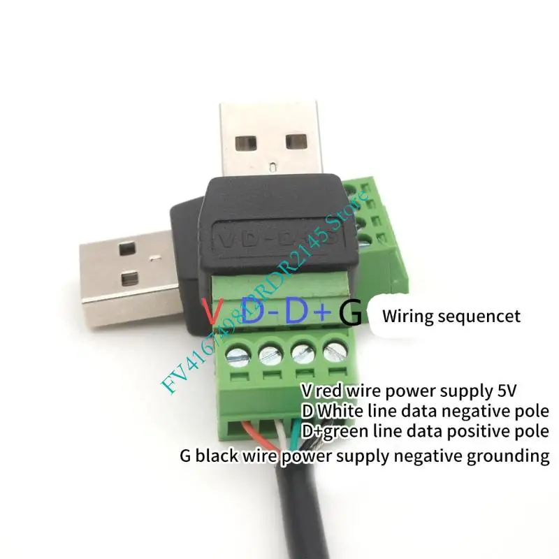 B2EF USB2.0 Screw Terminals Block Adapter DIY USB2.0 Connectors Stable Transfer