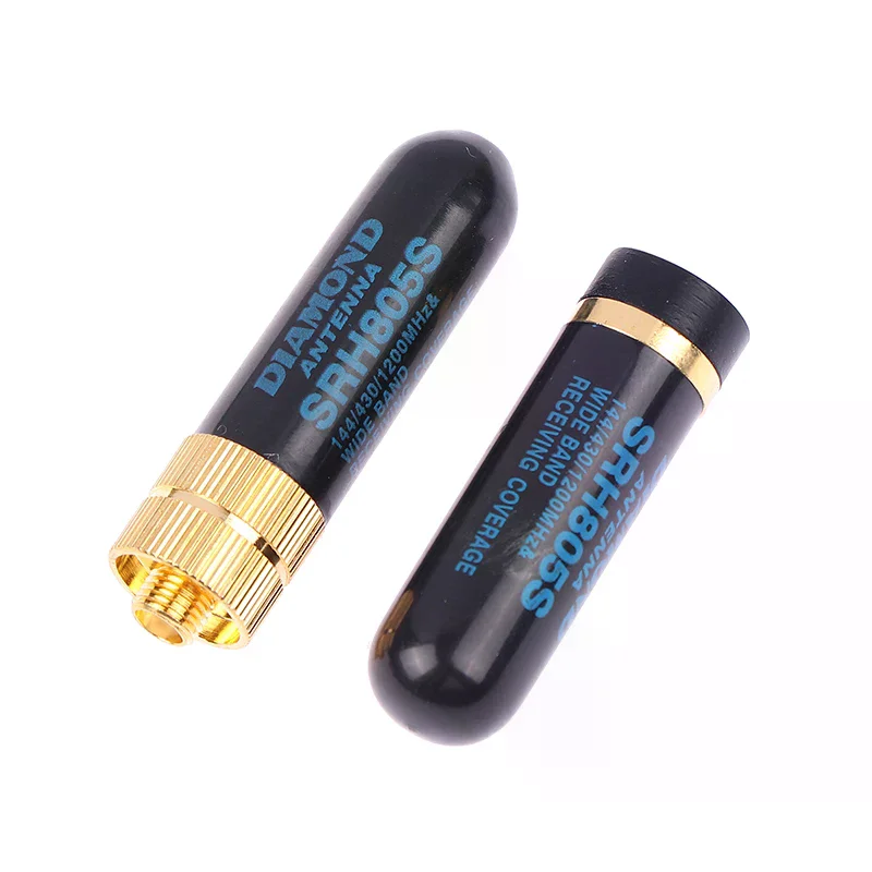 SMA-M/SMA-F Antena de doble banda UHF+VHF SRH805S Walkie Talkie para Baofeng/YAESU