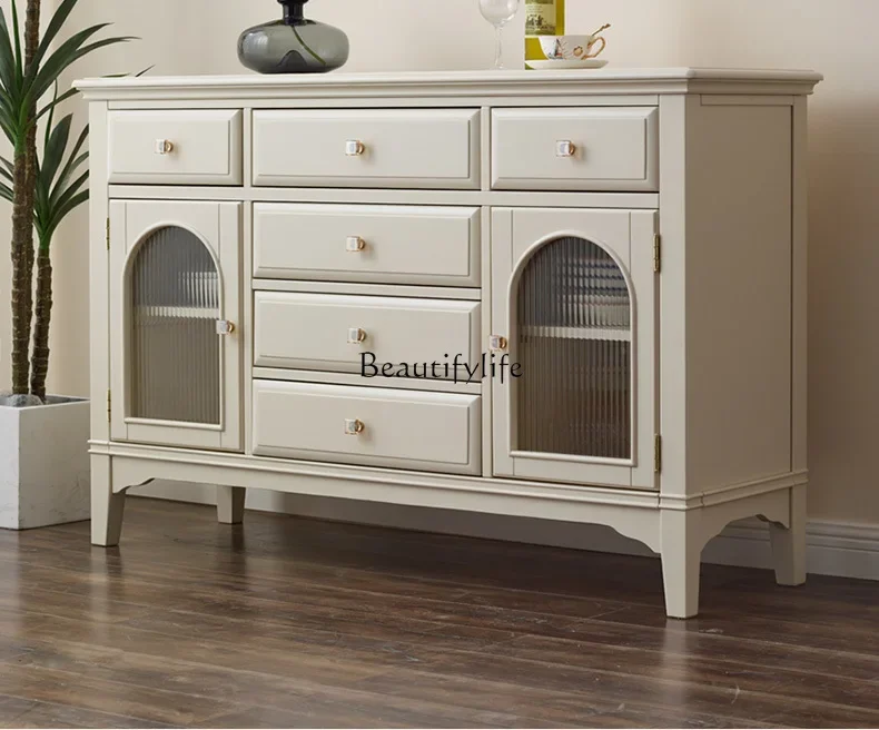 

Modern American Country Pastoral Mediterranean Cream Style All Solid Wood Locker