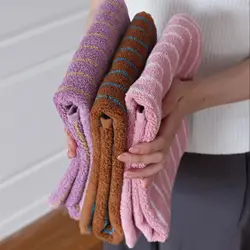 Retro Striped Combed Cotton Towel Soft Cozy Yarn Dyed Face Towel Bathroom Super Absorption Towel Adult Household Towel