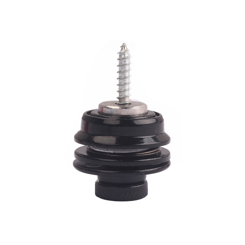 

Heavy Duty Alloy Mushroom Head Strap Buttons Safety Locks For Electric Bass Guitar Parts Black Easy Install Durable Snap