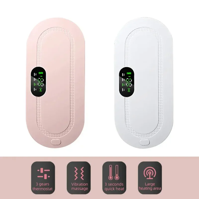 Menstrual heating pad abdominal massager smart warm Palace belt waist vibration massage device for cramps period pain relief