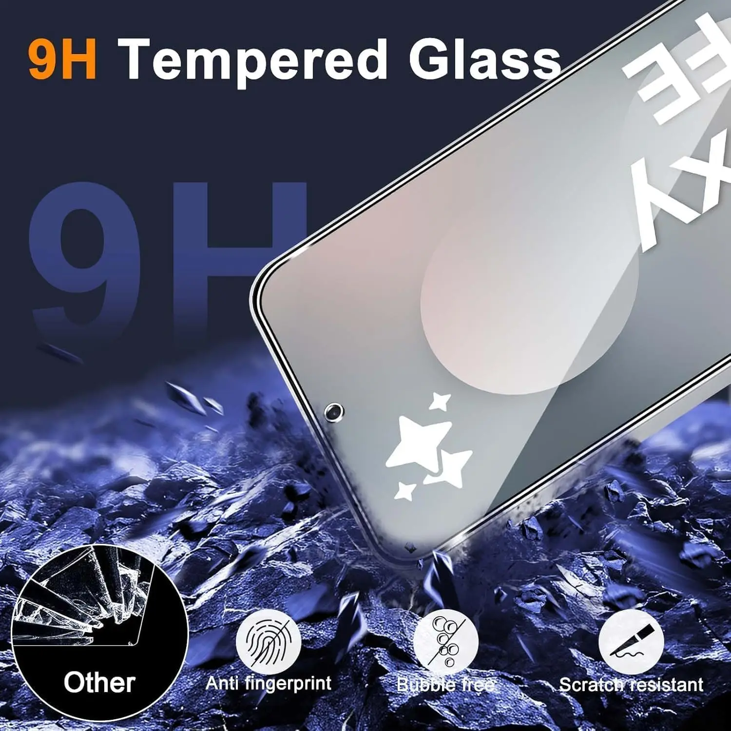 2Pcs Anti-Spy Glass For Samsung Galaxy S24 FE 5G Privacy Screen Protector Film