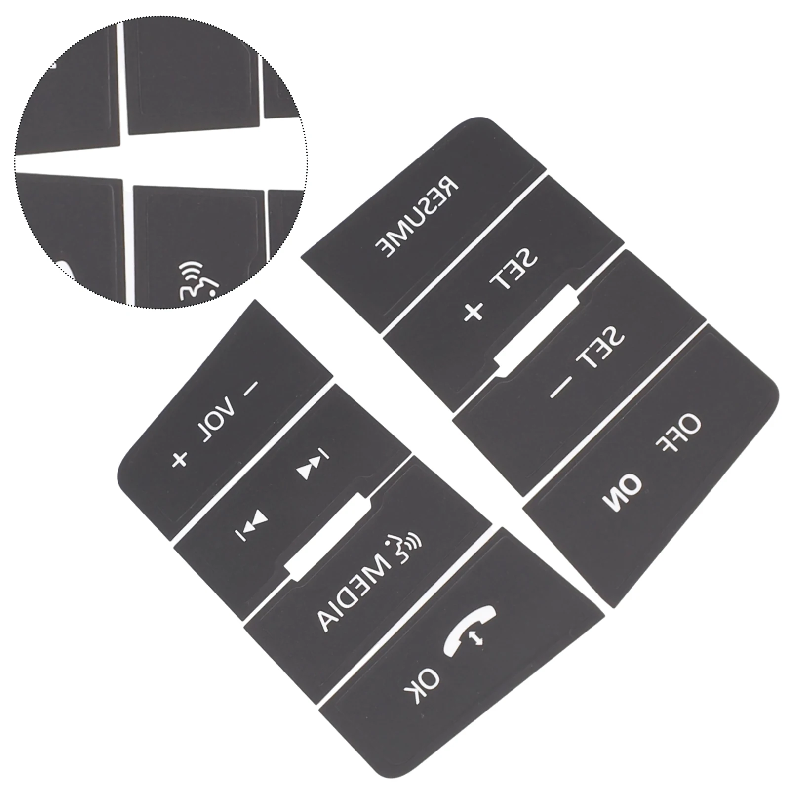 Stickers Button Repair Decals Vinyl Anti-sunlight Auto Parts Black Prevent Abscission Stylish Trim For Ford Focus