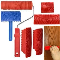 6Pcs 7 Inch Körnung Malerei Werkzeug Holz Textur Farbe Roller Holz Muster Werkzeuge Für Wand Zimmer Kunst Holzmaserung werkzeug Set