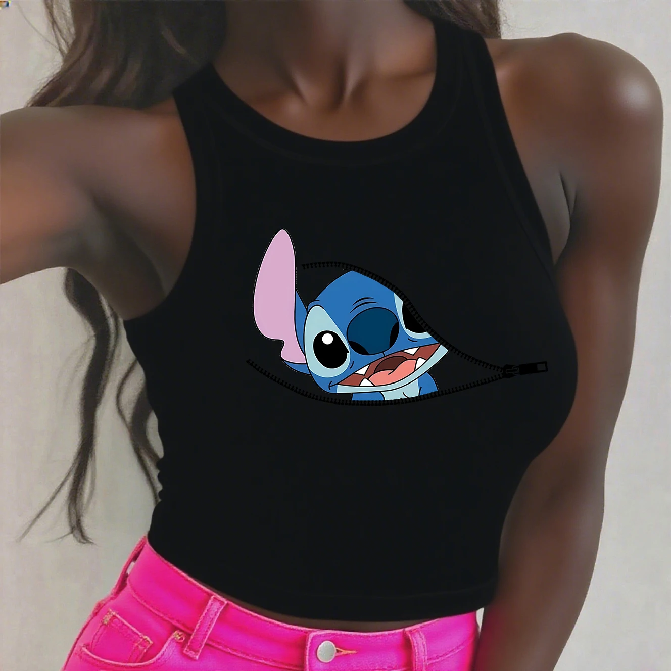 2yk disney mulher roupas anime feminino topos esportes t camisa espartilho senhoras colheita topo de cintura alta 2000s magro curto sem mangas