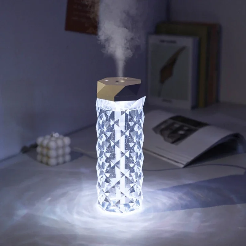 New Crystal Humidifier USB Table Lamp Bedroom Bedside Lamp Desktop Atmosphere Lamp Aromatherapy Machine Spray Water Replenisher