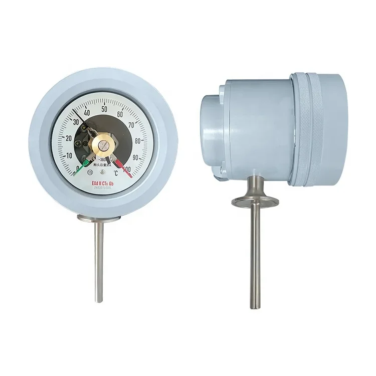 0-200 degrees case iron stainless steel probe thermometer bimetal thermometer for electric contact