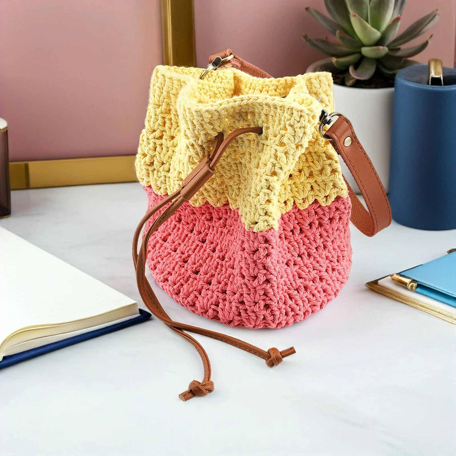 

19.45 PU Drawstring Strap Detachable Replacement Cord for Bucket Bag Purse Making Accessories Drawstring Keeper Strap