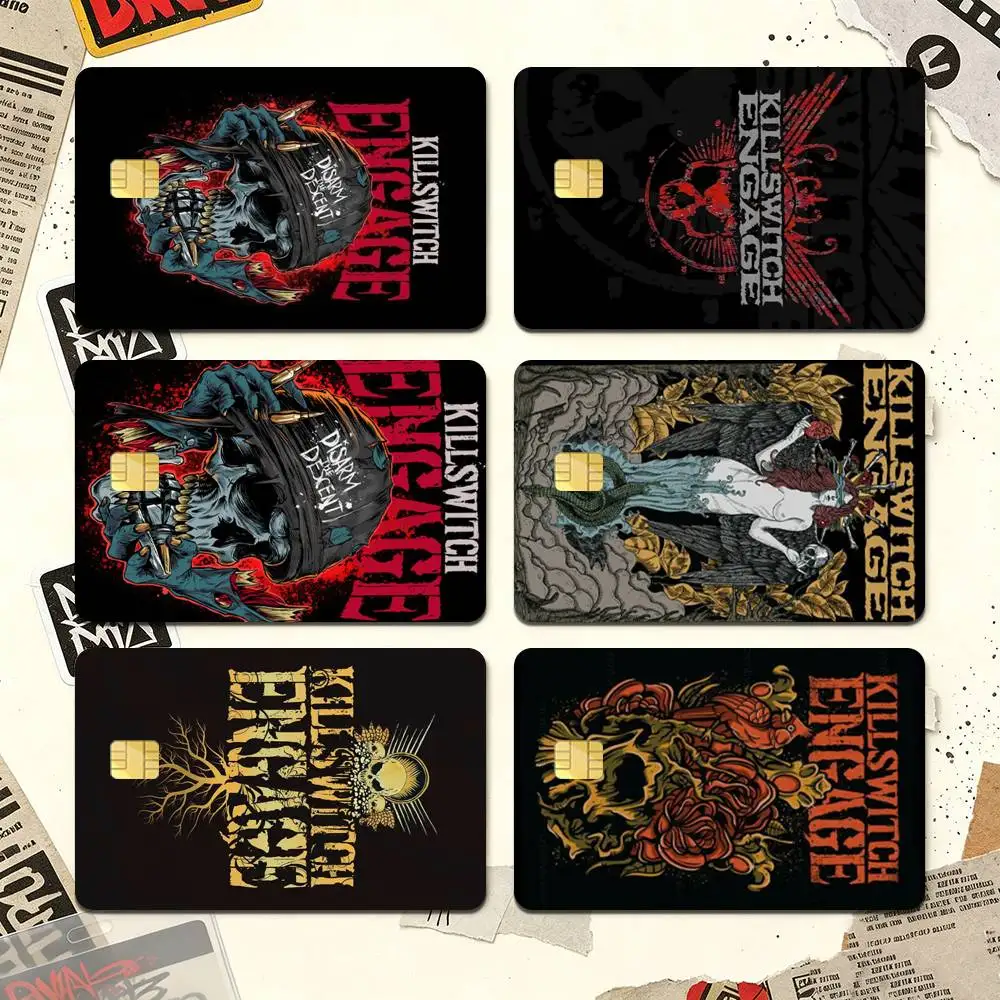 American Band Killswitch Engage Metalcore Credit Card HD Stickers Easy to replace, change card style anytime as you like