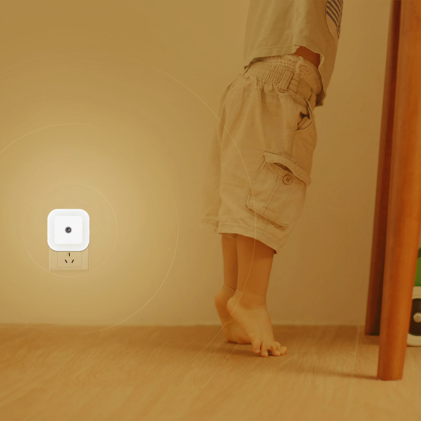 

6 Pcs LED Night Light Beautiful Plug in Lights Indoor Abs Toilet Plug-in Home Lamp