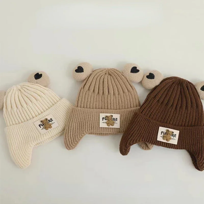 

Детские милые шапки для девочек, шерстяные вязаные шапки, однотонные зимние теплые шапки для детей, эластичный пуловер для мальчиков, шапка