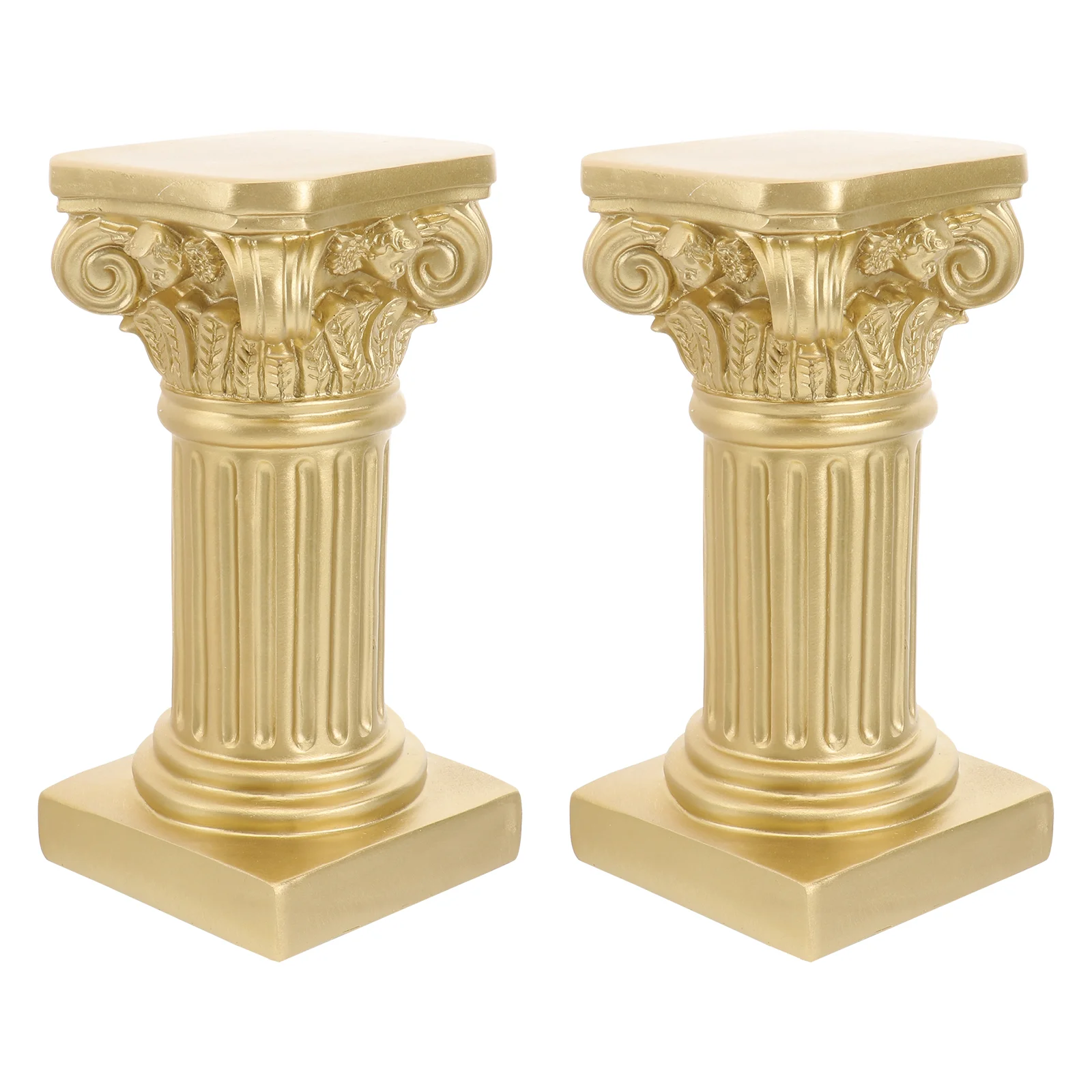 Astetic Room Decor European Style Roman Column Pillar Statues Porch Vintage Golden