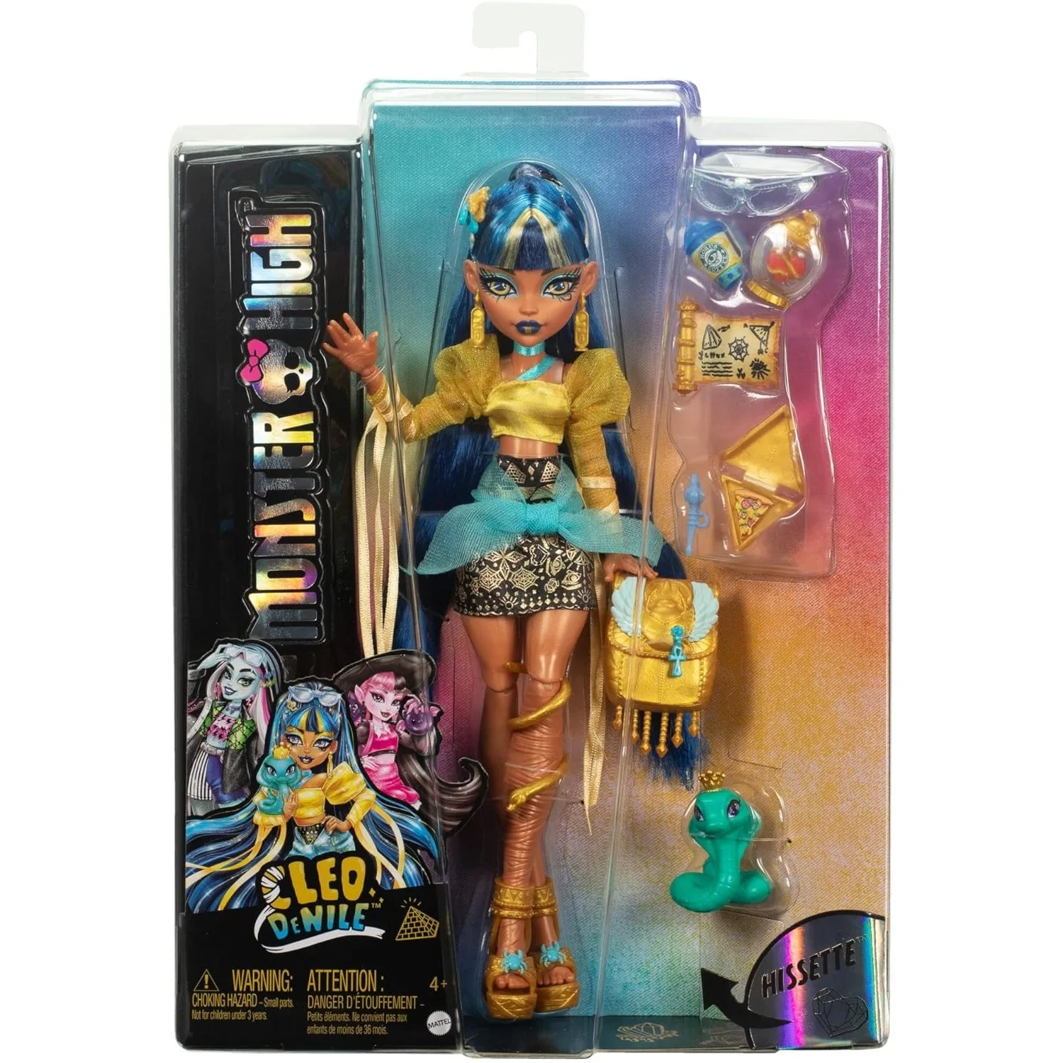 دمى Mattel Monster High Draculaura Clawdeen Wolf Cleo De Nile الأصلية لعام 2025 للفتيات مع ملحقات ألعاب الحيوانات الأليفة Monsterhigh