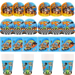 Hot Wheels Sets Birthday Decoration Party Disposable Paper Napkins Cups Plates Tablecloths Party Supplies