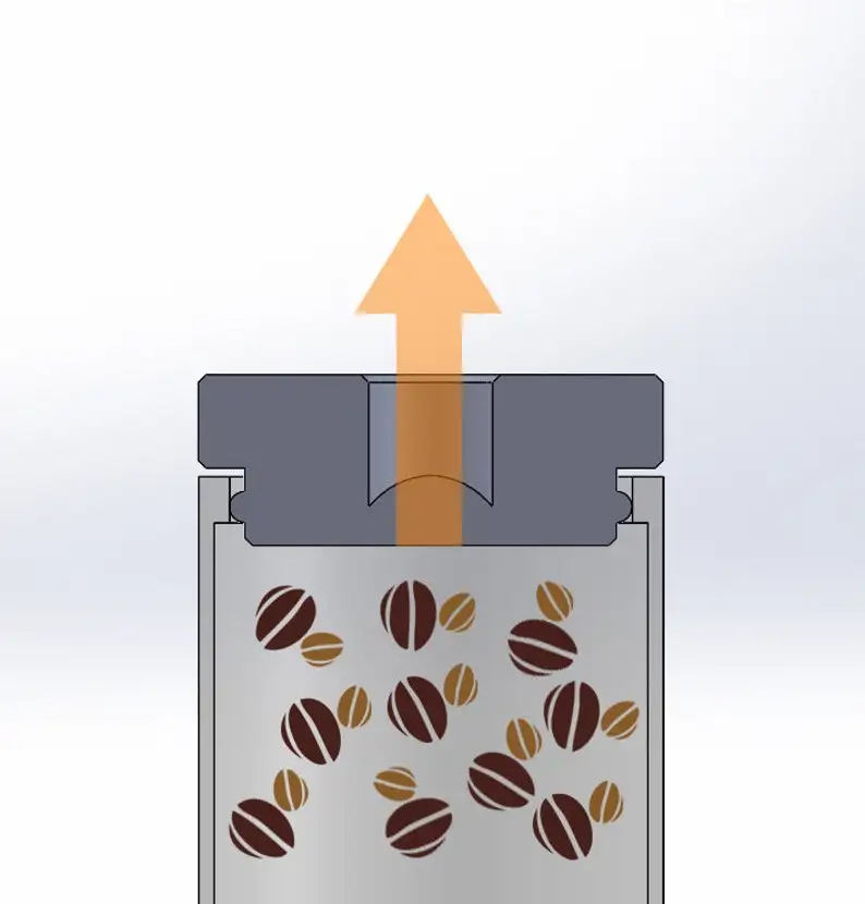 Einweg ventil Lagerung/Rohr/Keller/Fläschchen/Tresor Single Dosing Kaffeebohnen