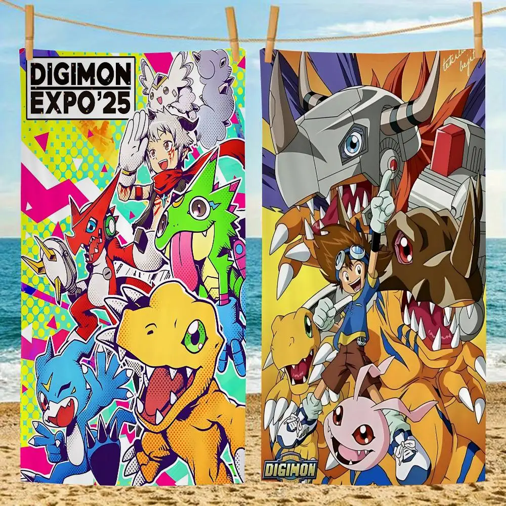 Virtual Pet Series D-Digimon Microfiber Beach Towel Absorbent Quick dry Soft Yoga Swimming Resort Mountain Climbing Towel