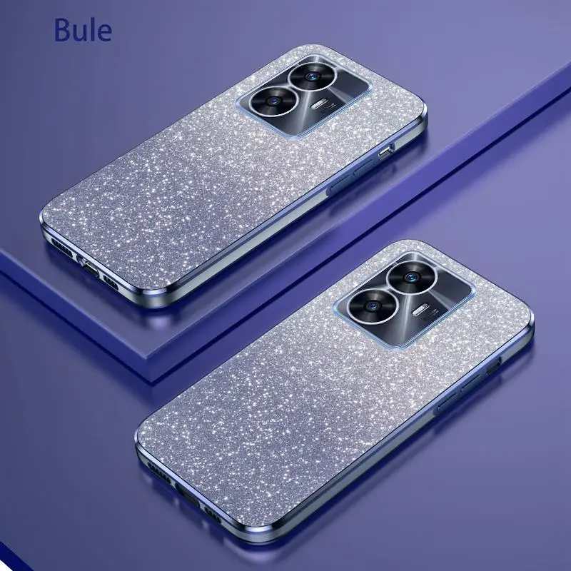 Luxury Gradient Glitter Plating Case For Oppo Realme C55 Silicone Protect Back Cover C 55