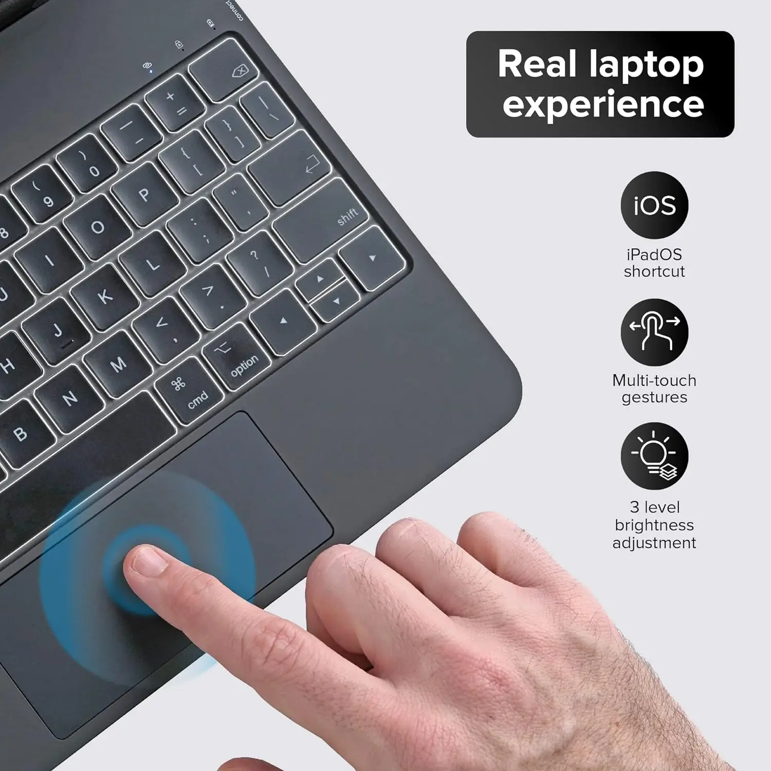 Imagem -05 - Magic Keyboard For Ipad Capa para Teclado Magnético Trackpad Multi-touch para Ipad Pro 11 Air 5th 9th Gen 10.9 2023