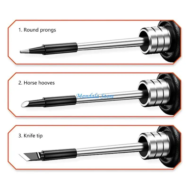 مجموعة مكواة لحام محمولة U2JC شحن USB مع سلك لصق لإصلاح الإلكترونيات #3