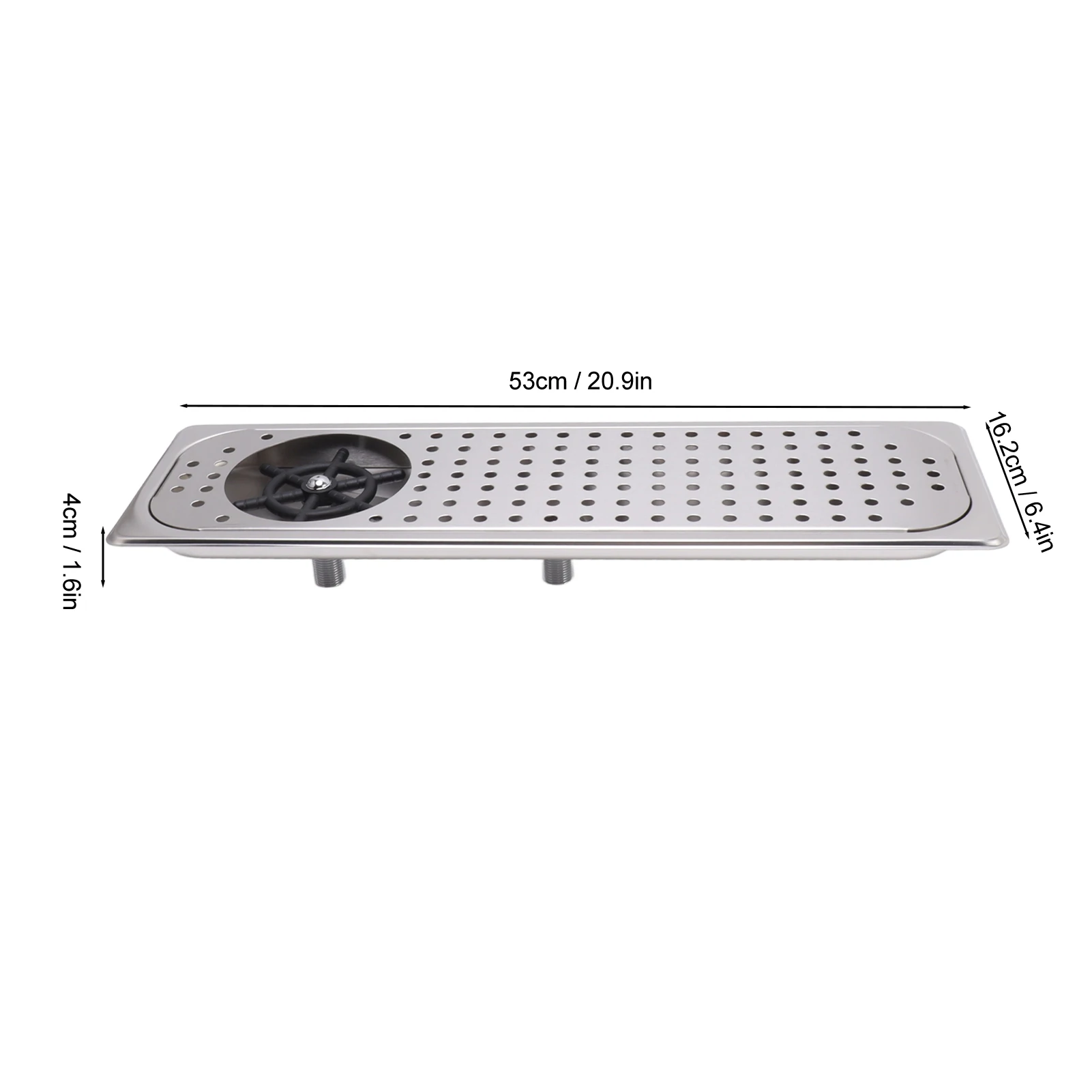 304 Roestvrij Stalen Werper Rinser Cup Washer Hogedruk Glasreiniging Rinser Met Afvoer Lekbak Slang Voor Bar Coffee Shop